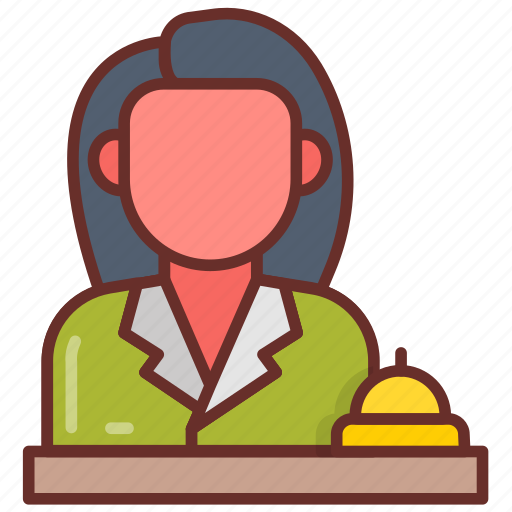 Receptionist, telephonist, secretary, assistant, counter, girl icon - Download on Iconfinder