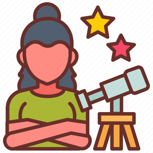 Astronomer, cosmology, research, telescope, science icon - Download on Iconfinder