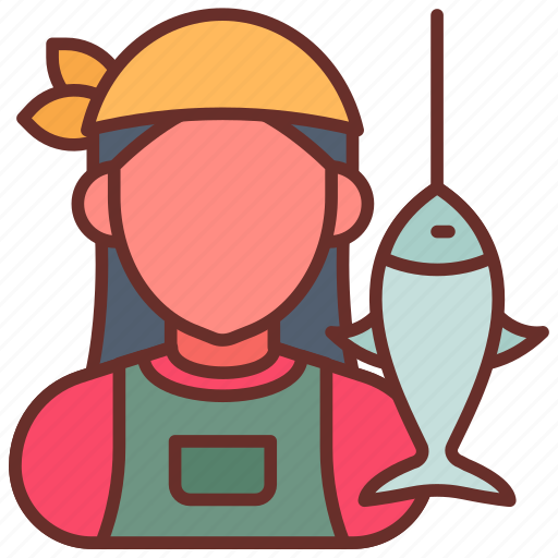 Fisher, fisherwoman, fishwife, professional, hobby icon - Download on Iconfinder
