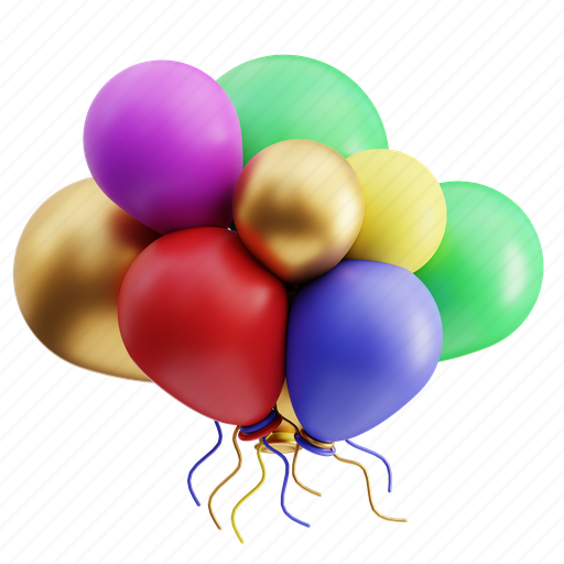 Balloons, ballon, hot, heart, air, balloon, travel 3D illustration - Download on Iconfinder