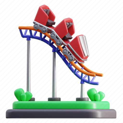 Roller, coaster, skating, construction, skate, brush, paint 3D illustration - Download on Iconfinder