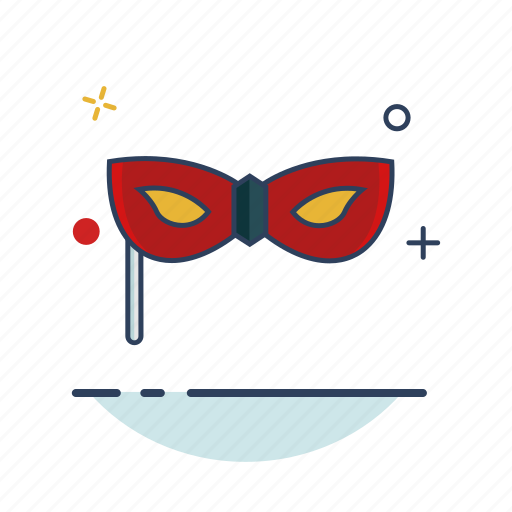 Carnival, costume, mask, masquerade, mystery, party, stick icon - Download on Iconfinder