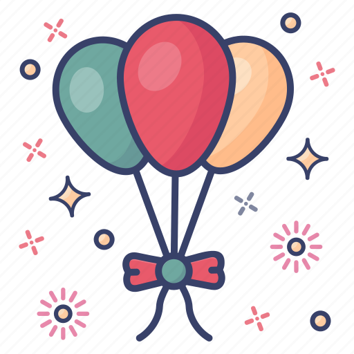 Balloons, birthday balloons, decoration balloons, party balloons, party decorations icon - Download on Iconfinder