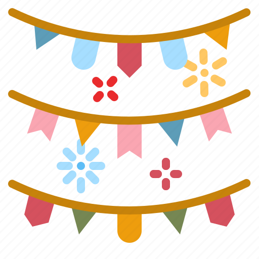 Garland, ornament, celebration, fun, flags icon - Download on Iconfinder