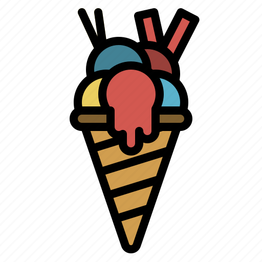 Carnival, icecream, dessert, swwet, food, cone icon - Download on Iconfinder