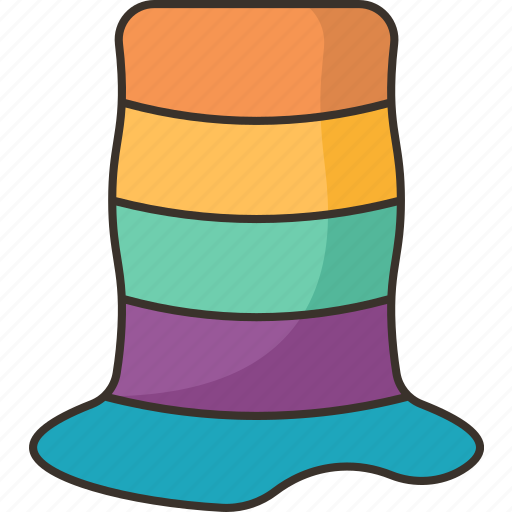 Hat, rainbow, stove, pipe, celebration icon - Download on Iconfinder