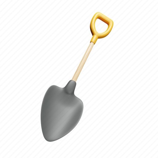 Shovel, build, trowel, construction, tool, equipment 3D illustration - Download on Iconfinder