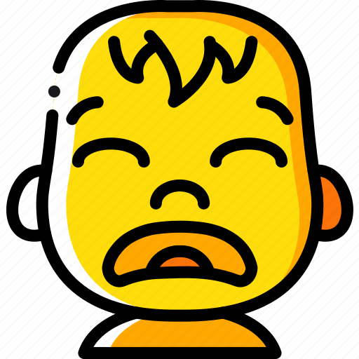 Avatars, baby, cartoon, emoji, emoticons, sad icon - Download on Iconfinder