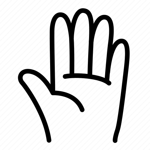 Palm, hand, doodle, cartoon, gesture icon - Download on Iconfinder