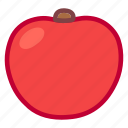 apple, red, food, fruit, cute, cartoon