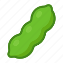 peas, pea, green peas, legume, green, food, cute, cartoon
