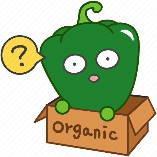 Capsicum, emoji, emoticon, green, organic, pepper, vegetable icon - Download on Iconfinder