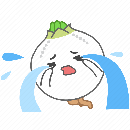 Crying, emoji, emoticon, onion, sad, vegetable, water icon - Download on Iconfinder