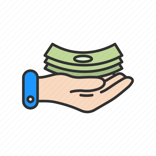 Cash, money, money on hand, payment icon - Download on Iconfinder