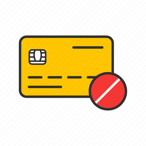 Atm card, credit card, credit card expired, declined credit card icon - Download on Iconfinder