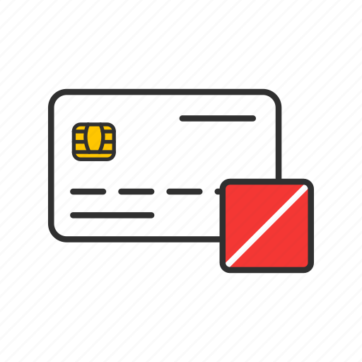 Atm card, credit card, debit card, declined credit card icon - Download on Iconfinder