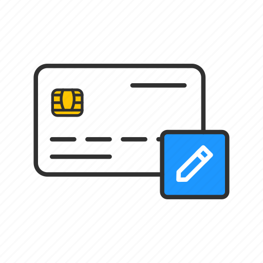 Atm card, card information, debit card, edit credit info icon - Download on Iconfinder