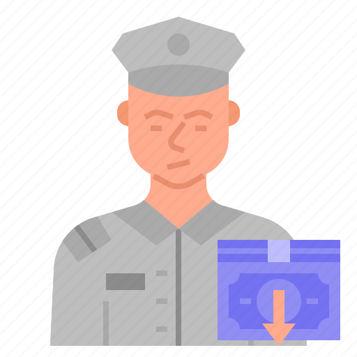 Guard, gatekeeper, protect, police, uniform, cost of physical security, cost reduction icon - Download on Iconfinder