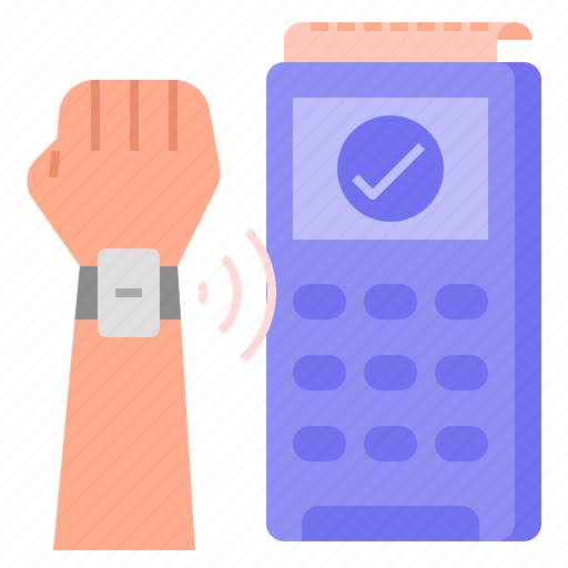 Wearable, smartwatch, payment, technology, transaction, smartwatch payment, contactless payment icon - Download on Iconfinder