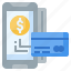 bank, card, credit, method, online, payment, smartphone 