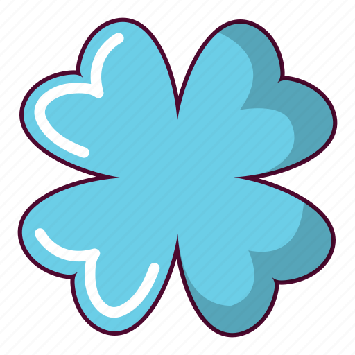 Cartoon, clover, four, irish, leaf, object, quatrefoil icon - Download on Iconfinder