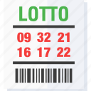 lottery, lotto, ticket