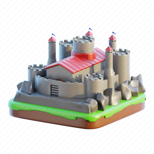 Castle, game, history, fortress, tower 3D illustration - Download on Iconfinder