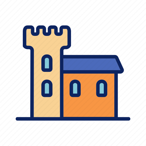 Beach, building, castle, ocean, sand icon - Download on Iconfinder