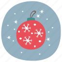 bauble, ball, decoration, christmas, snowflake, winter, noel