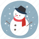 snowman, happy, smile, christmas, hat, winter, noel