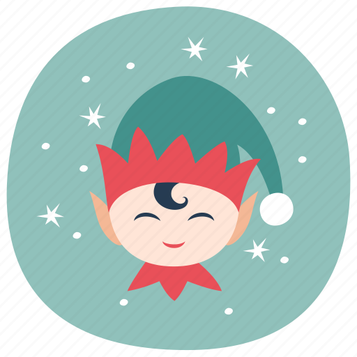 Elf, happy, smile, christmas, hat, winter, noel icon - Download on Iconfinder