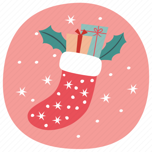 Stocking, socks, christmas, gift, mistletoe, winter, noel icon - Download on Iconfinder