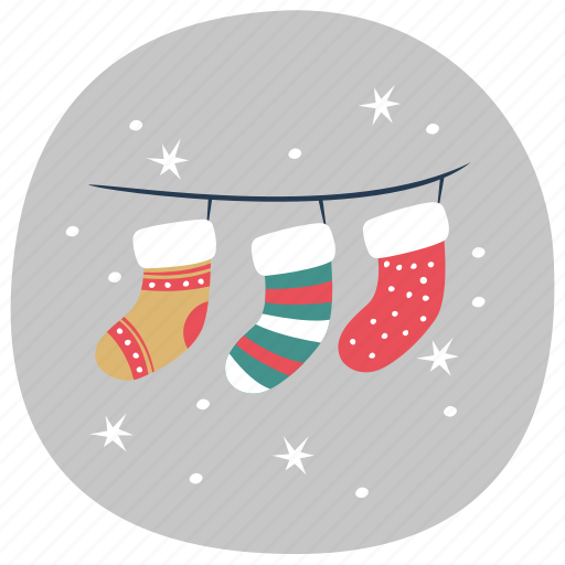 Stocking, socks, christmas, hanging, winter, noel icon - Download on Iconfinder