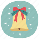bells, bow, decoration, christmas, mistletoe, winter, noel