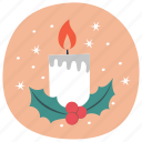 candle, mistletoe, christmas, night, holy, winter, noel