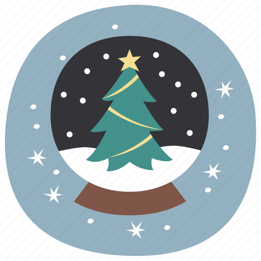 Snowglobe, christmas, tree, star, night, ball, winter icon - Download on Iconfinder