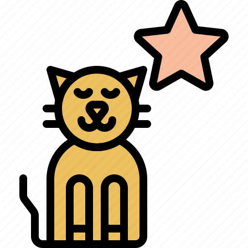Favorite, star, pussycat, kitty, kitten, cat, pet icon - Download on Iconfinder