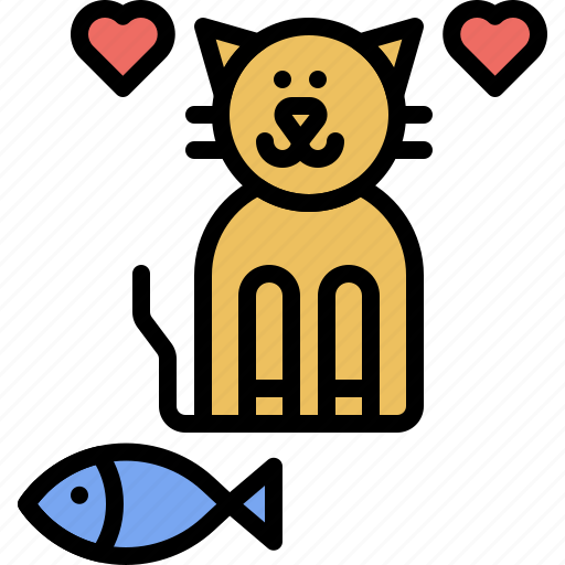 Fish, food, domestic, kitty, cat, pet, animal icon - Download on Iconfinder
