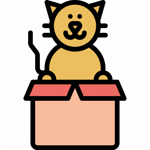 Gift, pussycat, kitty, kitten, domestic, cat, pet icon - Download on Iconfinder