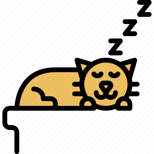 Sleep, kitten, domestic, kitty, cat, pet, animal icon - Download on Iconfinder