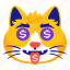 money, dollar, rich, avatar, cat, cute 
