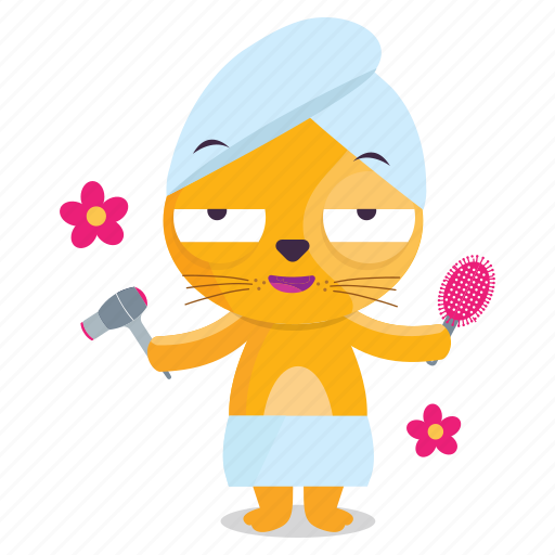 Beauty, cat, emoji, emoticon, sticker, wellness icon - Download on Iconfinder