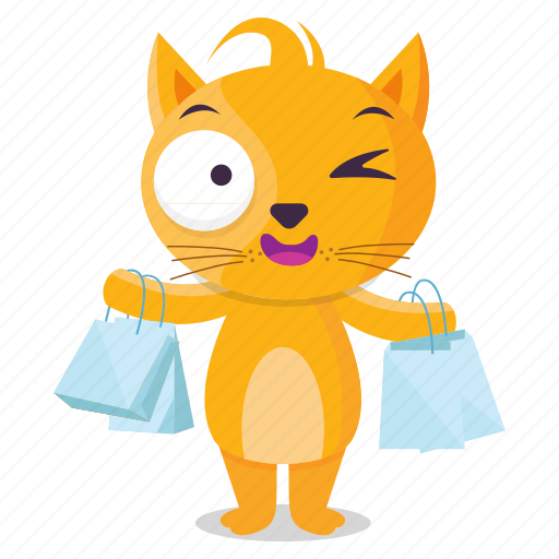 Cat, emoji, emoticon, shopping, sticker icon - Download on Iconfinder