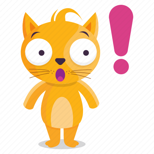 Cat, emoji, emoticon, sticker, surprise icon - Download on Iconfinder