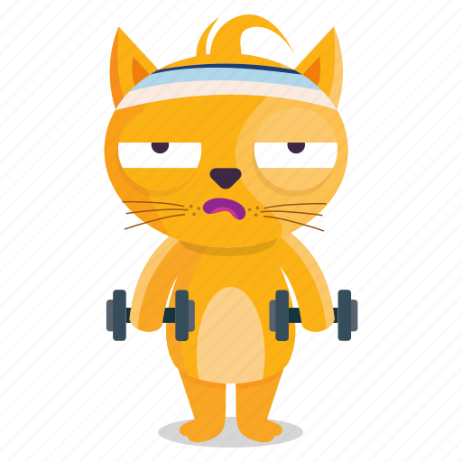 Cat, emoji, emoticon, sticker, workout icon - Download on Iconfinder