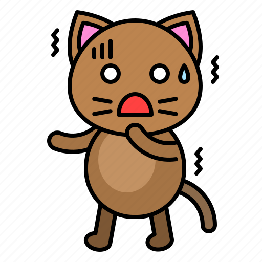 Avatar, cat, emotion, fear, frightened, kitten icon - Download on Iconfinder