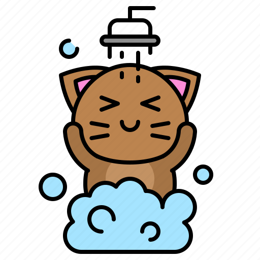 Avatar, cat, clean, kitten, shower, take a bath icon - Download on Iconfinder