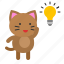 avatar, cat, idea, kitten, thinking 