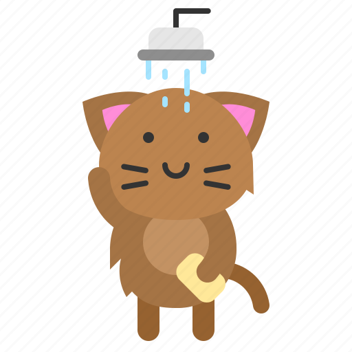 Avatar, cat, clean, kitten, shower, take a bath icon - Download on Iconfinder