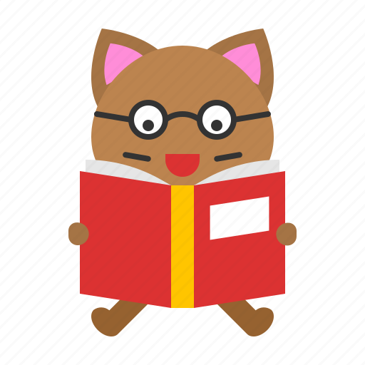 Avatar, book, cat, kitten, learning, reading icon - Download on Iconfinder